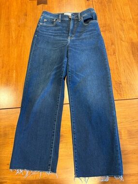 DAZE High-Rise Wide Leg Jeans in Deep Blue